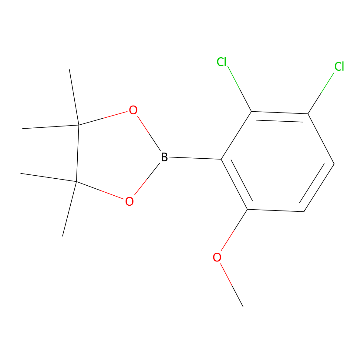 2,3-Dichloro-6-methoxyphenylboronic acid pinacol ester molecular structure, CAS 2306244-12-0