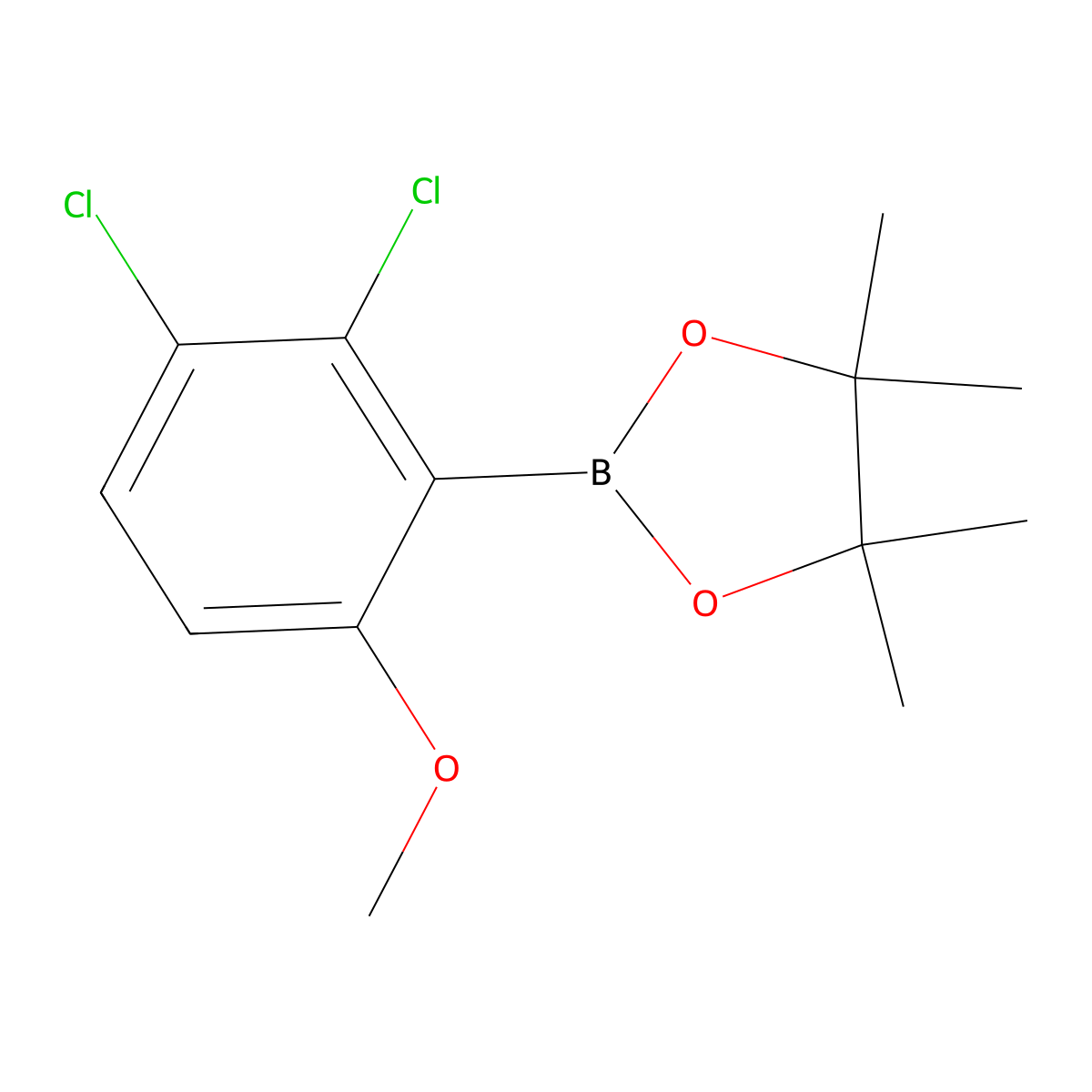 2,3-Dichloro-6-methoxyphenylboronic acid pinacol ester molecular structure, CAS 2306244-12-0