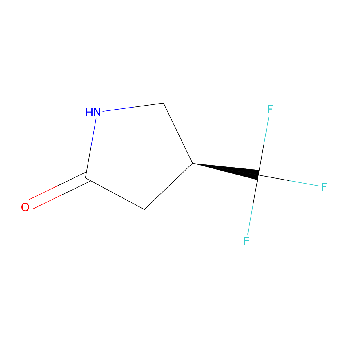 (4S)-4-(trifluoromethyl)pyrrolidin-2-one molecular structure, CAS 2306245-00-9