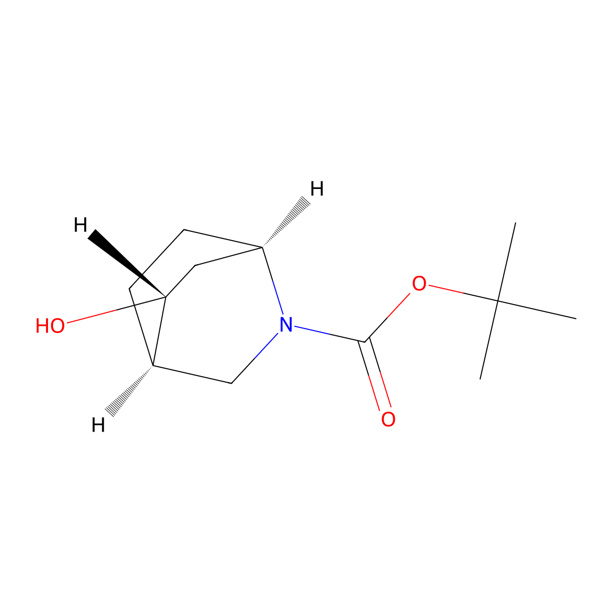 tert-Butyl (1R,4R,5R)-5-hydroxy-2-azabicyclo[2.2.2]octane-2-carboxylate molecular structure, CAS 2306246-27-3