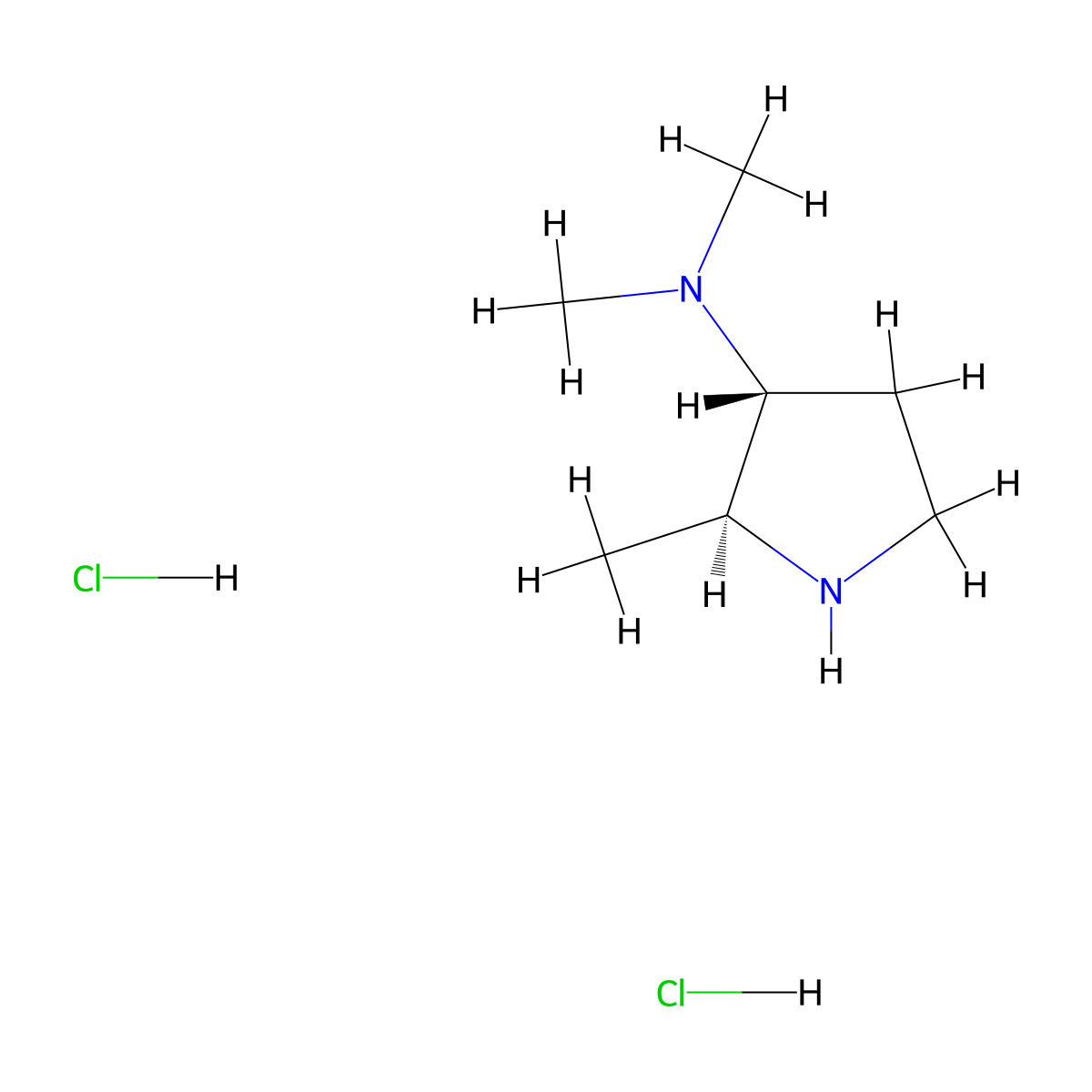 trans-N,N,2-Trimethylpyrrolidin-3-amine dihydrochloride molecular structure, CAS 2306246-28-4