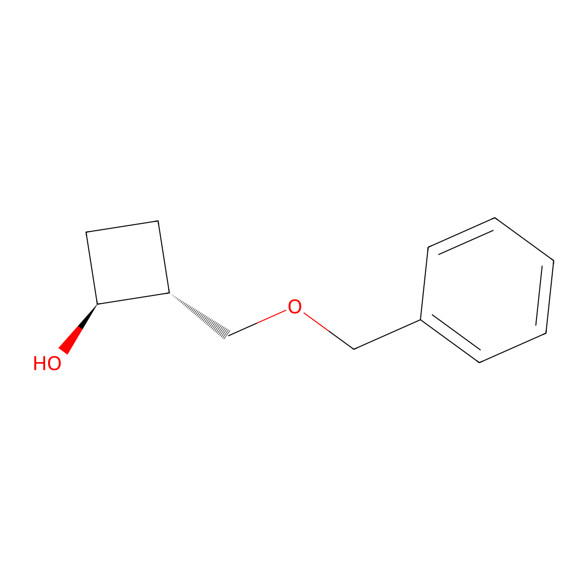 (1S,2R)-2-(benzyloxymethyl)cyclobutanol molecular structure, CAS 2306246-34-2