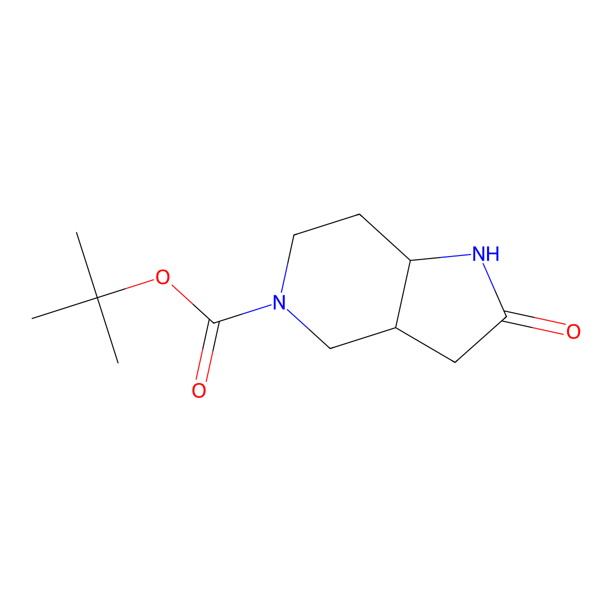 tert-butyl cis-2-oxo-octahydro-1H-pyrrolo[3,2-c]pyridine-5-carboxylate molecular structure, CAS 2306246-92-2