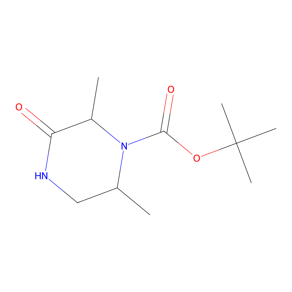 tert-butyl (2S,6S)-2,6-dimethyl-3-oxo-piperazine-1-carboxylate molecular structure, CAS 2306247-05-0