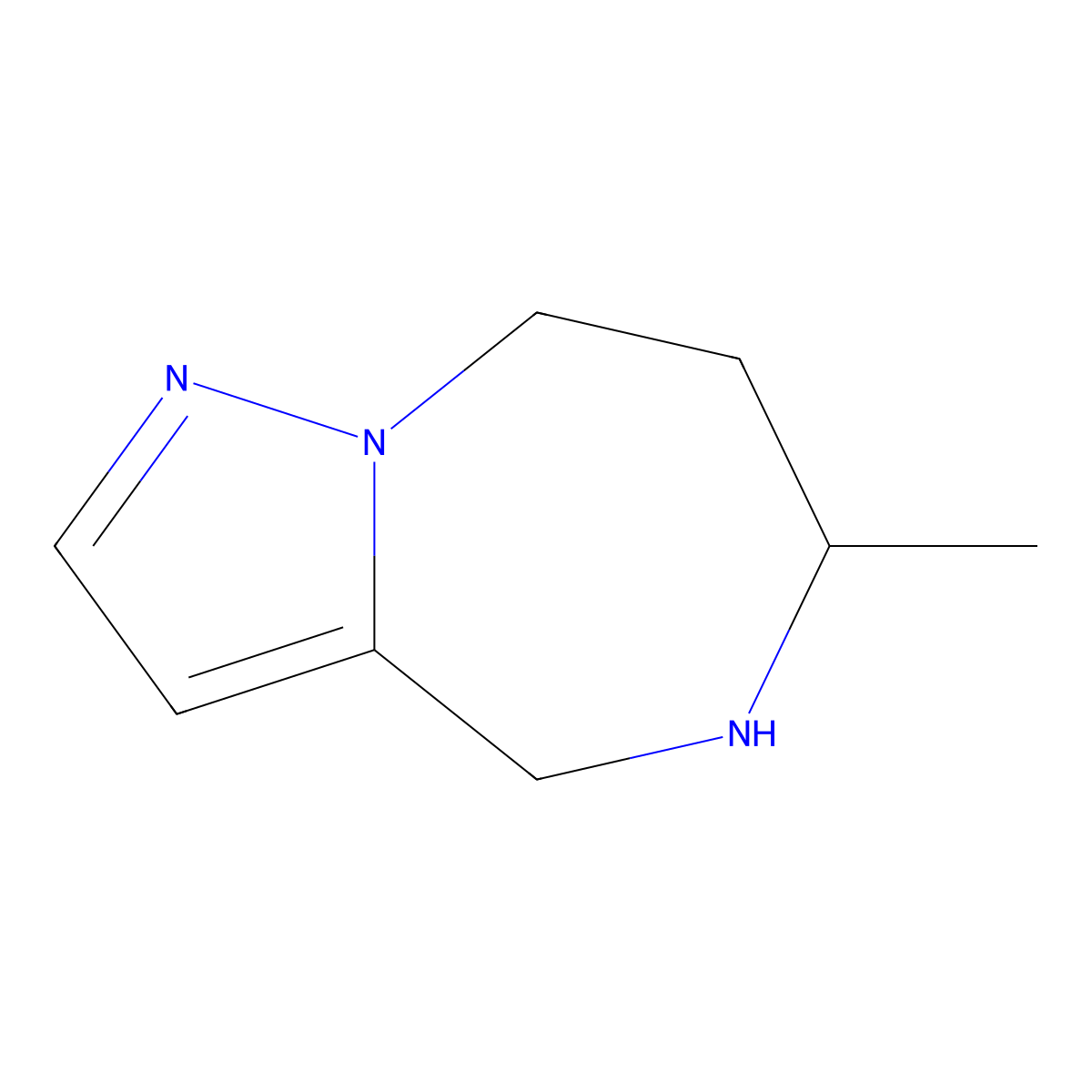 (6S)-6-Methyl-5,6,7,8-tetrahydro-4H-pyrazolo[1,5-A][1,4]diazepine molecular structure, CAS 2306247-20-9