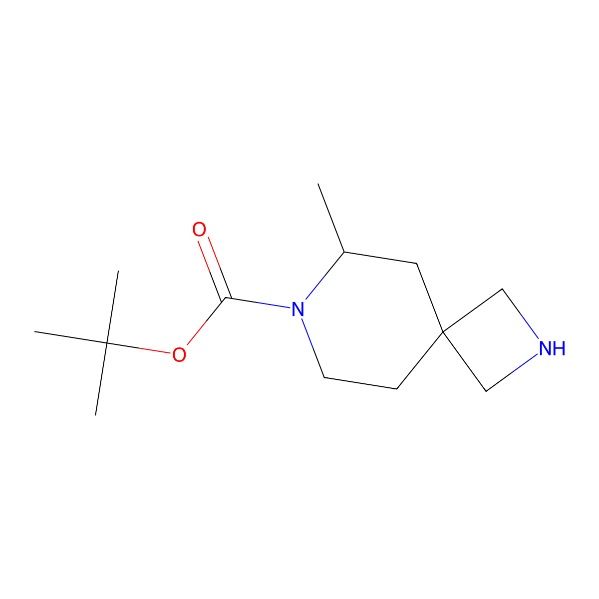 tert-Butyl (S)-6-methyl-2,7-diazaspiro[3.5]nonane-7-carboxylate molecular structure, CAS 2306247-78-7