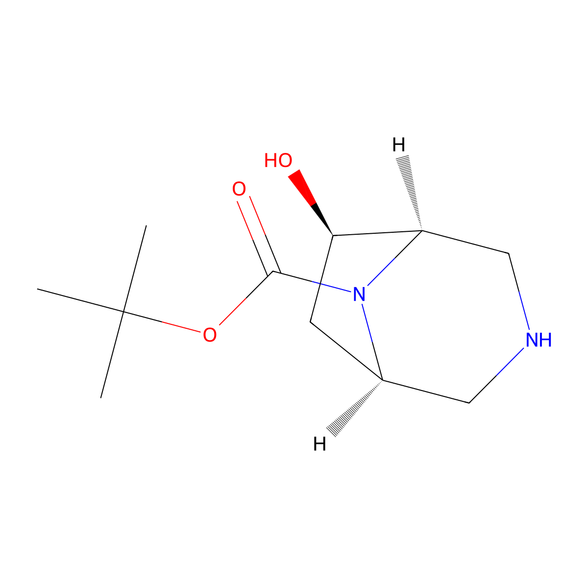 tert-Butyl (1R,5R,6R)-6-hydroxy-3,8-diazabicyclo[3.2.1]octane-8-carboxylate molecular structure, CAS 2306247-85-6
