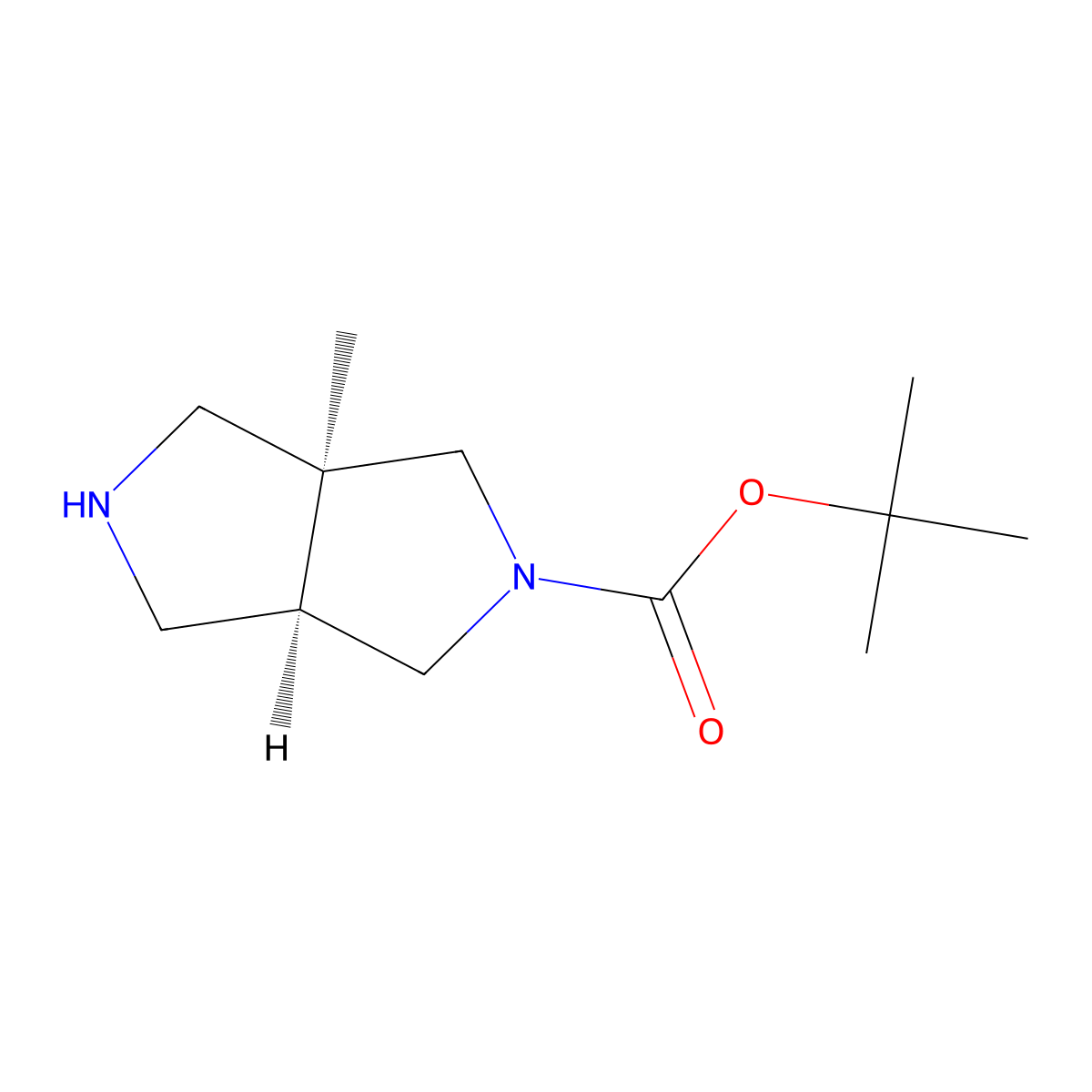 rel-(3aS,6aR)-tert-Butyl 3a-methylhexahydropyrrolo[3,4-c]pyrrole-2(1H)-carboxylate molecular structure, CAS 2306247-96-9
