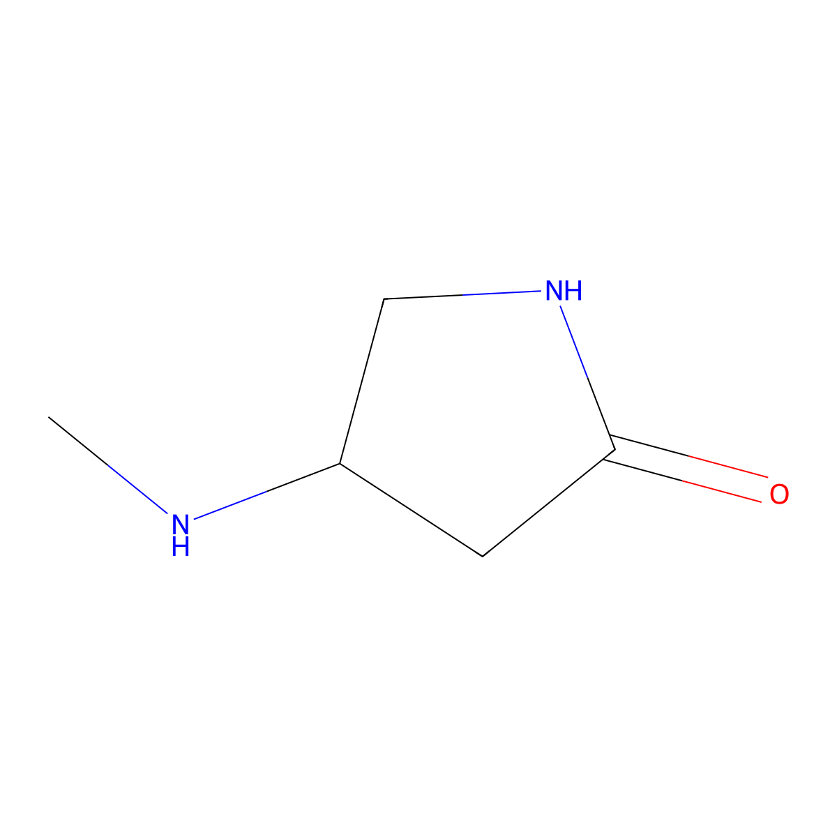 (4R)-4-(methylamino)-2-pyrrolidinone molecular structure, CAS 2306248-10-0