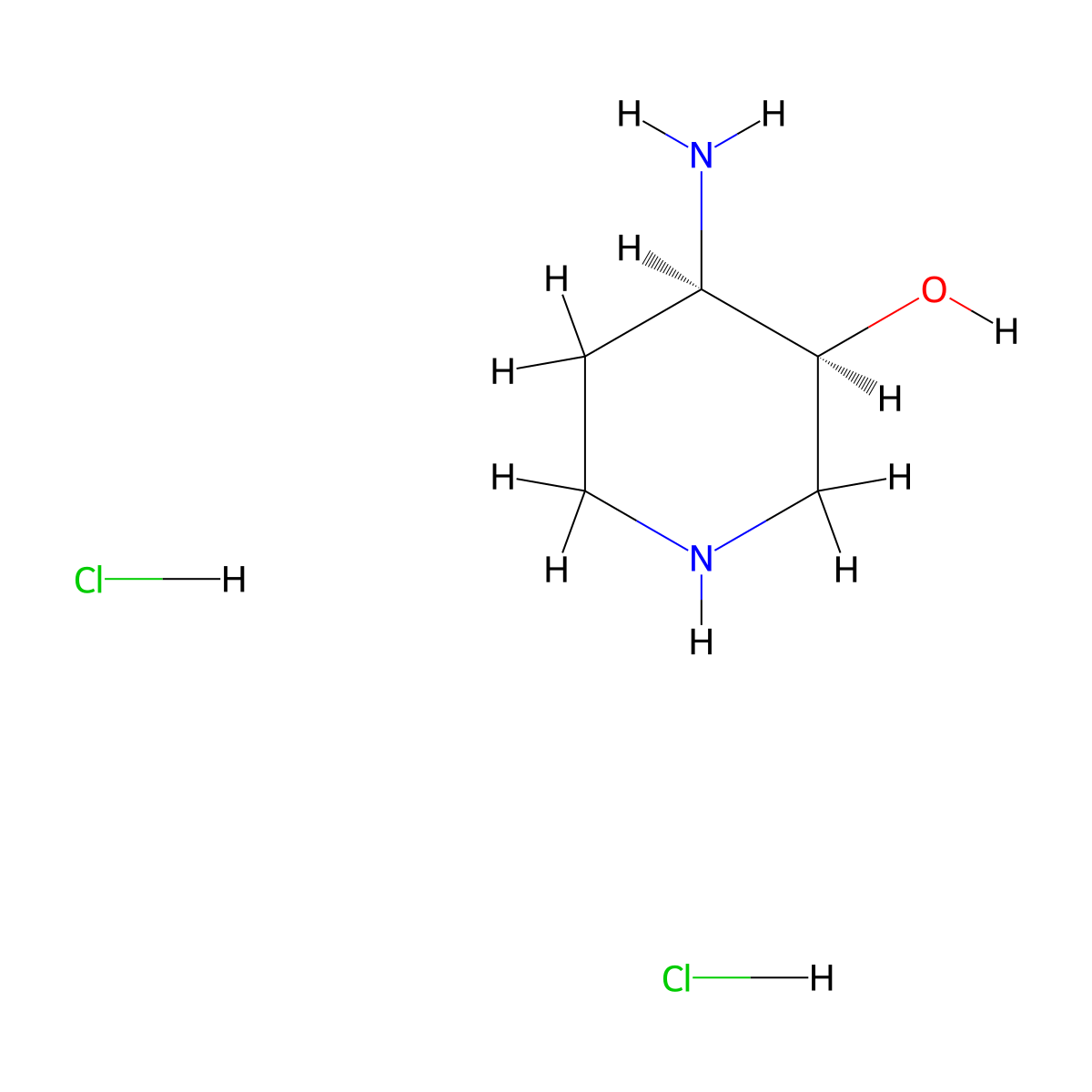 (3S,4R)-4-Aminopiperidin-3-ol dihydrochloride molecular structure, CAS 2306248-38-2