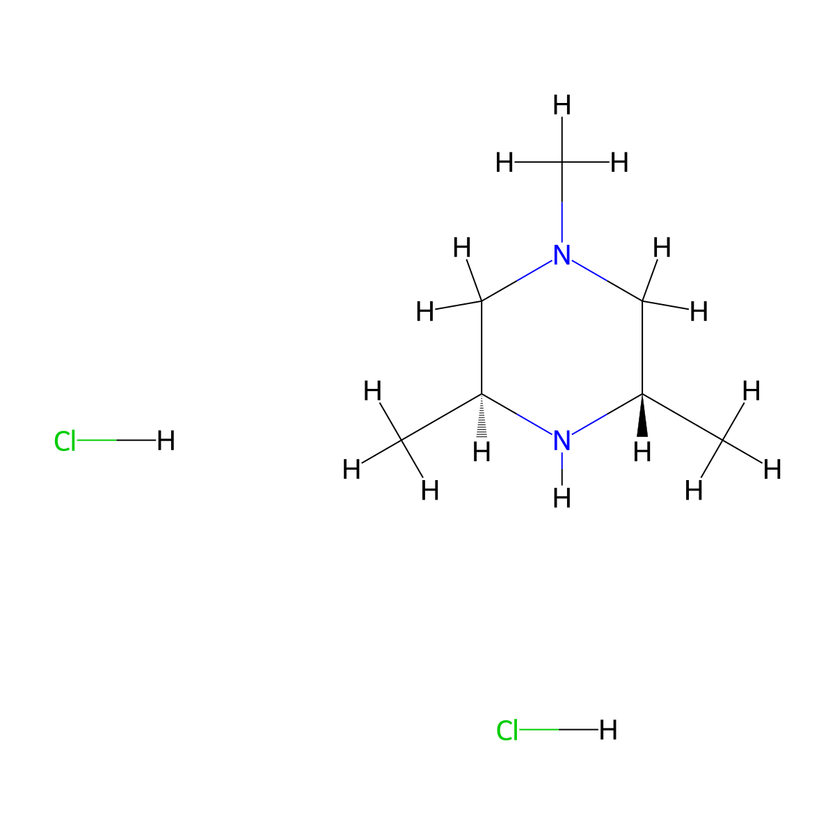 (3S,5S)-1,3,5-Trimethylpiperazine dihydrochloride molecular structure, CAS 2306249-13-6