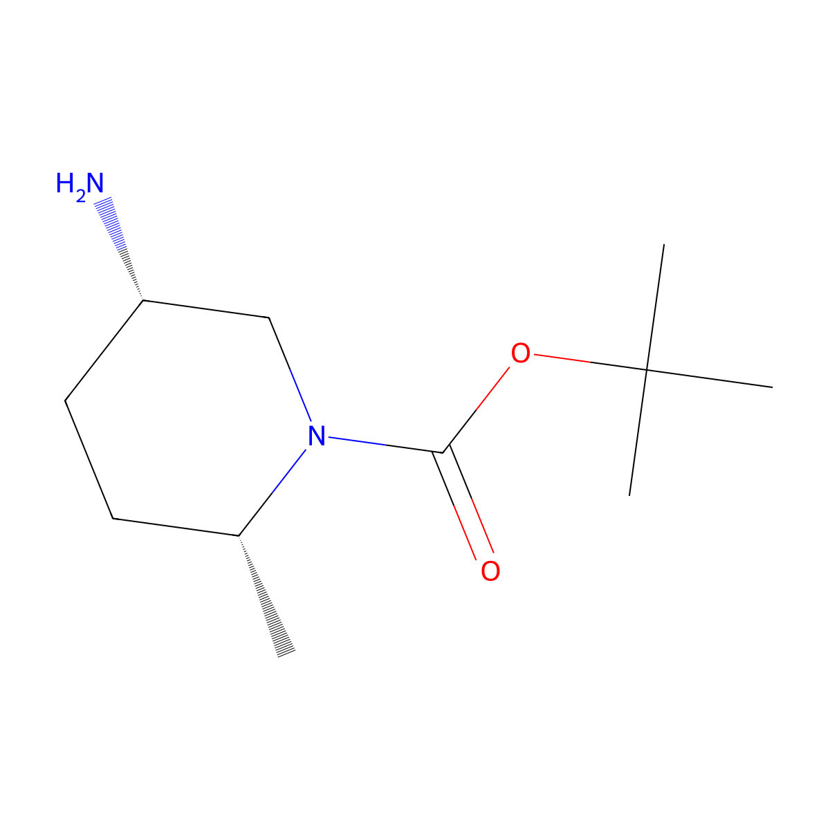 tert-butyl (2R,5S)-5-amino-2-methyl-piperidine-1-carboxylate molecular structure, CAS 2306249-72-7