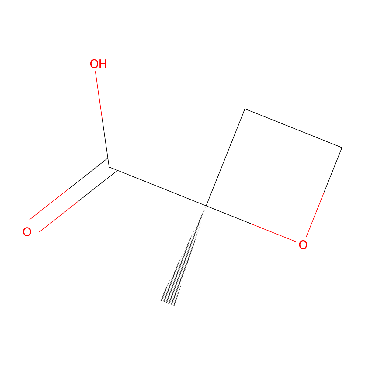 (2R)-2-Methyloxetane-2-carboxylic acid molecular structure, CAS 2306250-03-1