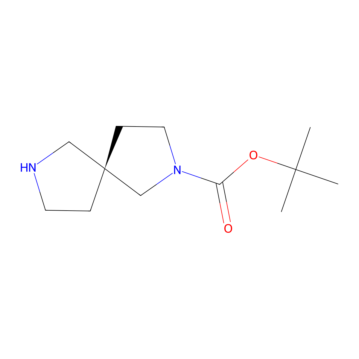 tert-Butyl (S)-2,7-diazaspiro[4.4]nonane-2-carboxylate molecular structure, CAS 2306252-57-1