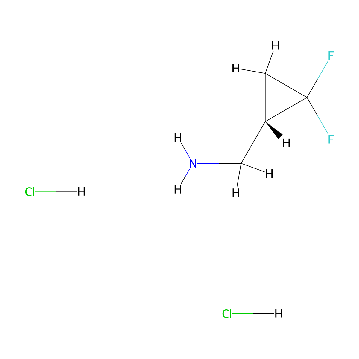 (S)-(2,2-Difluorocyclopropyl)methanamine dihydrochloride molecular structure, CAS 2306253-63-2