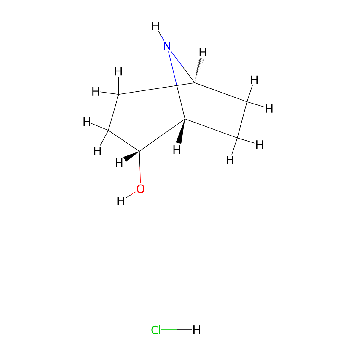 Endo-8-azabicyclo[3.2.1]octan-2-ol;hydrochloride molecular structure, CAS 2306253-89-2