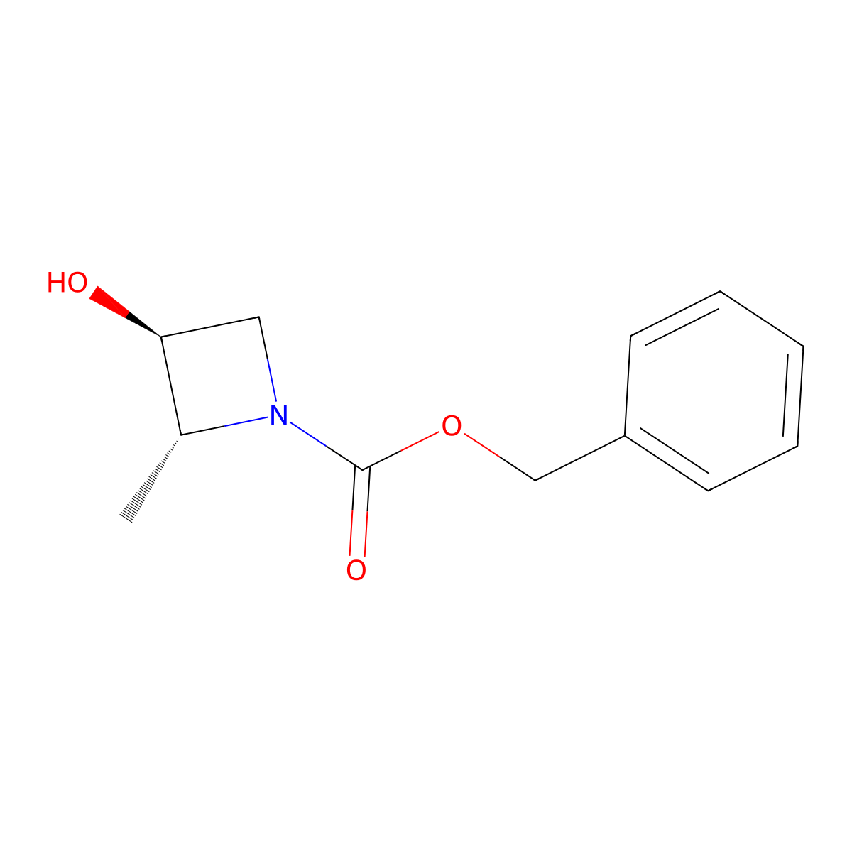 benzyl (2R,3S)-3-hydroxy-2-methyl-azetidine-1-carboxylate molecular structure, CAS 2306254-35-1