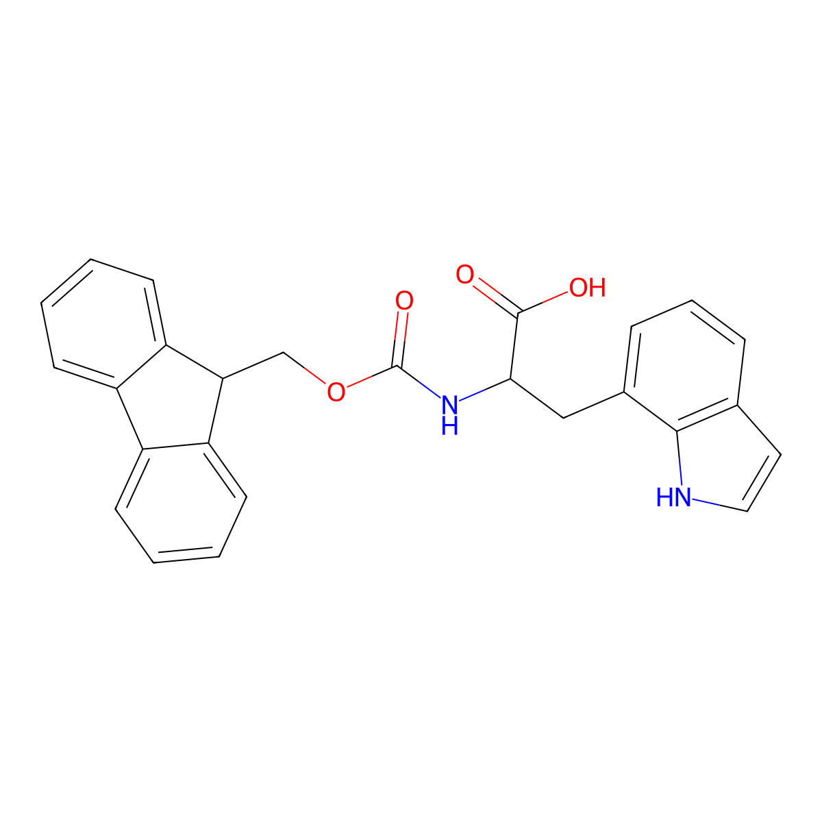 (2S)-2-({[(9H-fluoren-9-yl)methoxy]carbonyl}amino)-3-(1H-indol-7-yl)propanoic acid molecular structure, CAS 2306254-54-4
