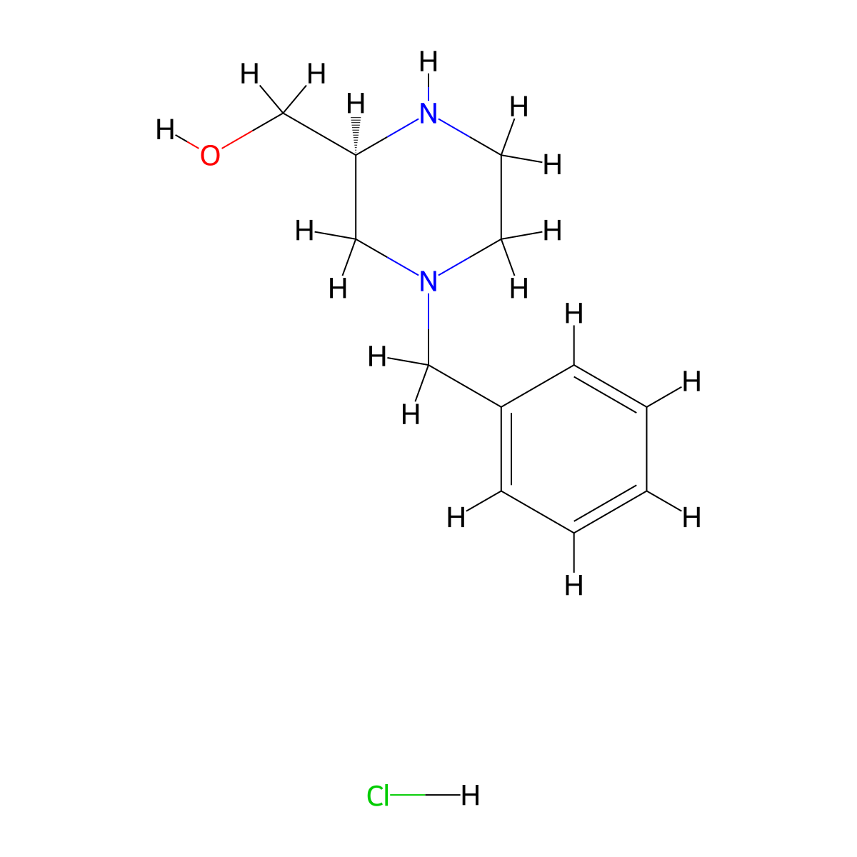 (S)-(4-Benzylpiperazin-2-yl)methanol hydrochloride molecular structure, CAS 2306254-87-3