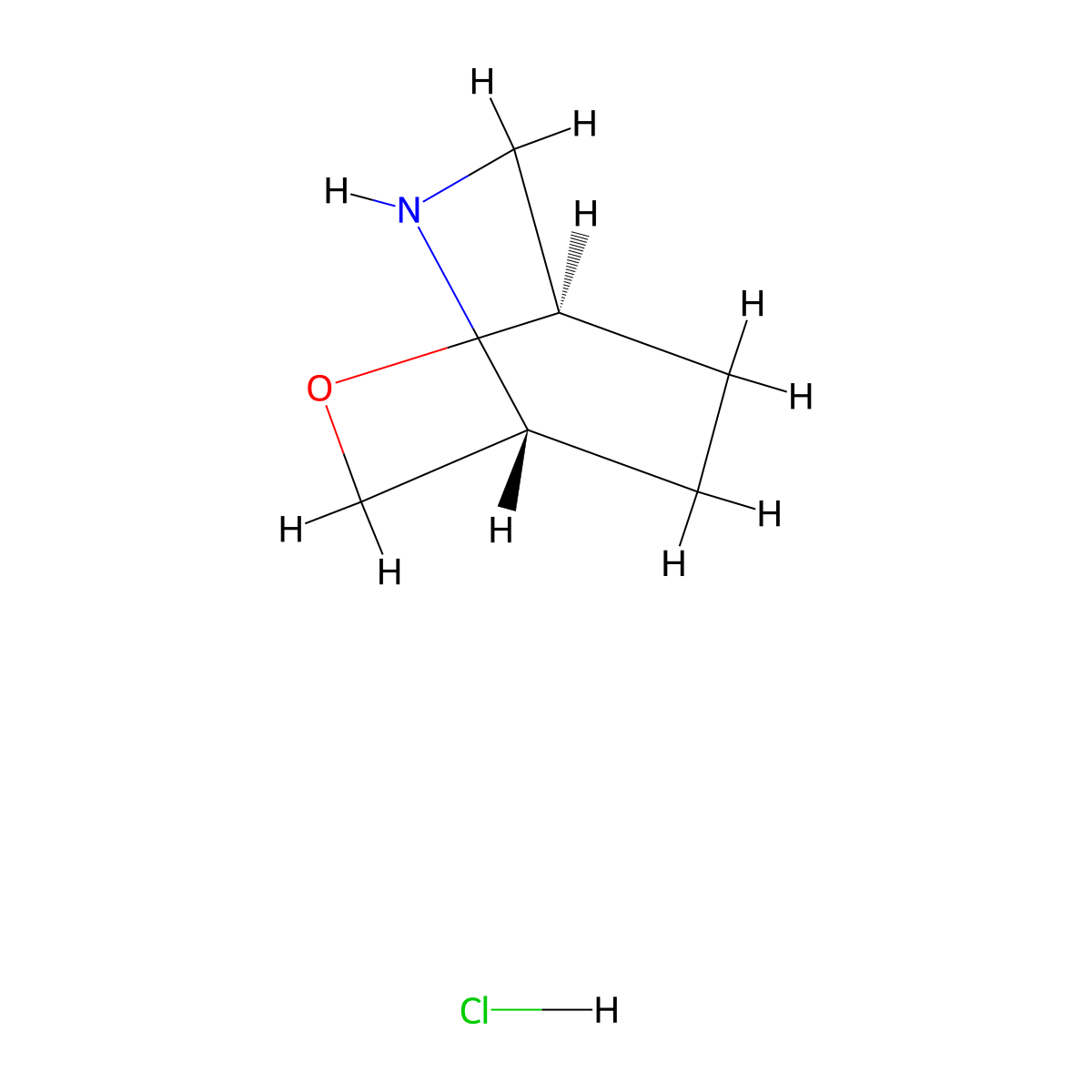 (1R,4R)-2-Oxa-5-azabicyclo[2.2.2]octane hydrochloride molecular structure, CAS 2306254-89-5