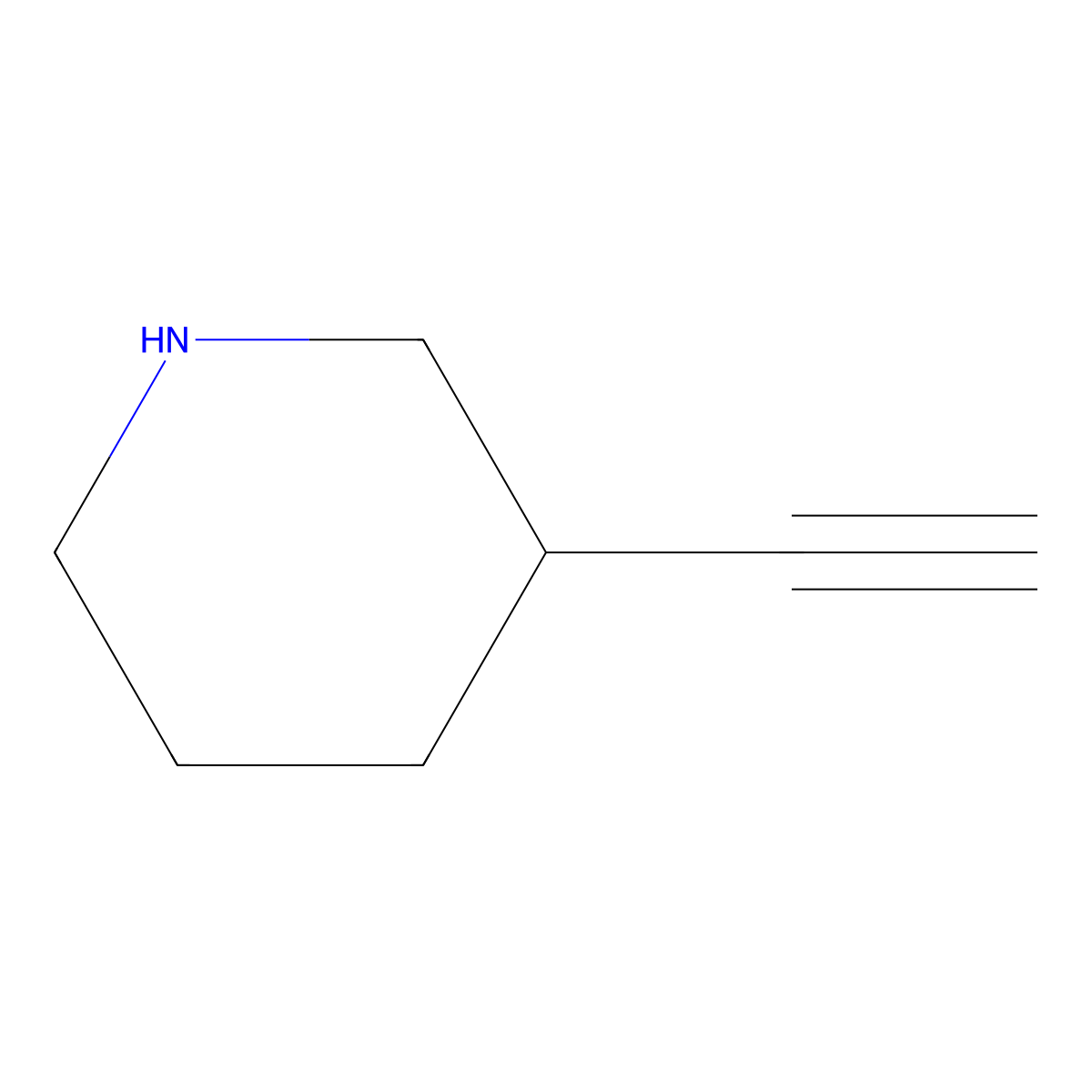 (R)-3-Ethynylpiperidine molecular structure, CAS 2306254-93-1