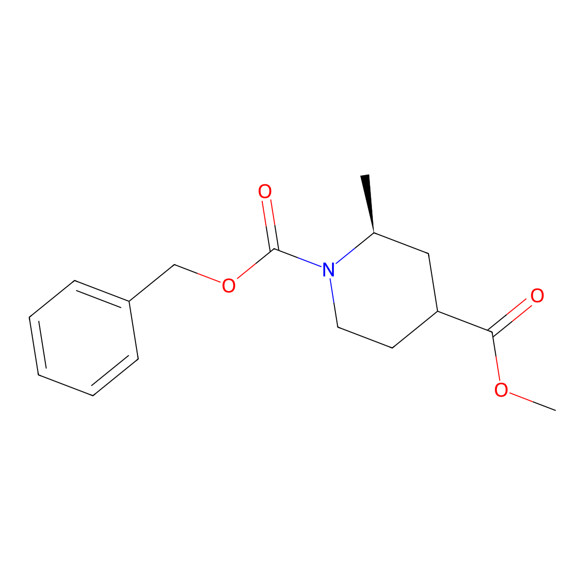 1-benzyl 4-methyl (2S)-2-methylpiperidine-1,4-dicarboxylate molecular structure, CAS 2306259-31-2