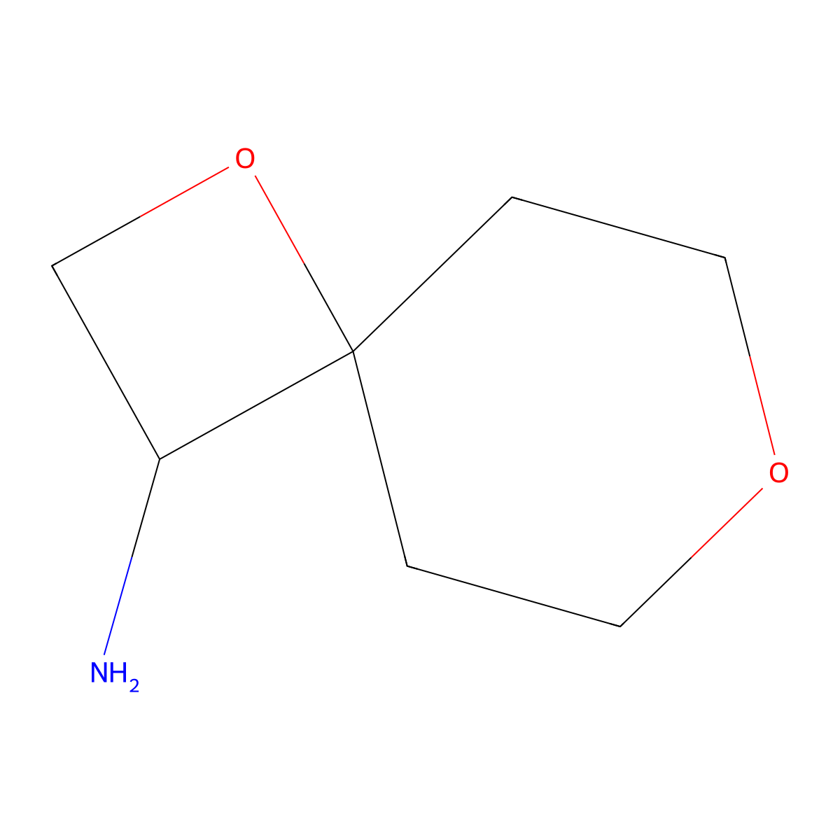 1,7-Dioxaspiro[3.5]nonan-3-amine molecular structure, CAS 2306260-74-0