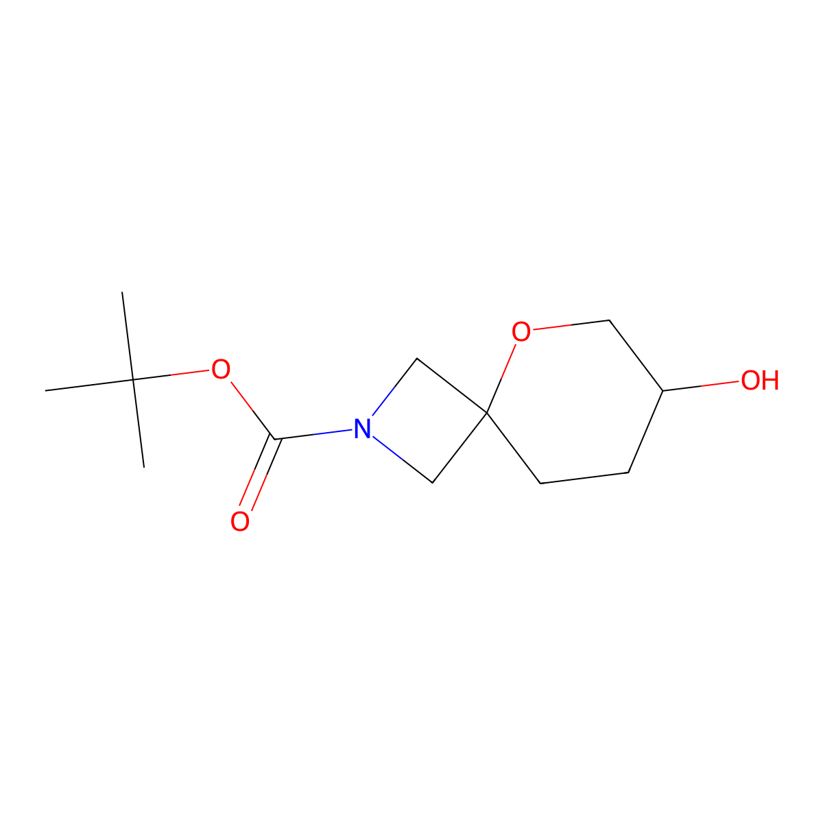 tert-Butyl 7-hydroxy-5-oxa-2-azaspiro[3.5]nonane-2-carboxylate molecular structure, CAS 2306260-84-2