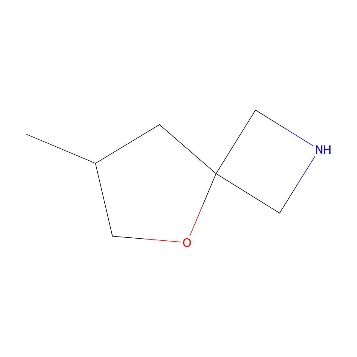 7-Methyl-5-oxa-2-azaspiro[3.4]octane molecular structure, CAS 2306260-93-3