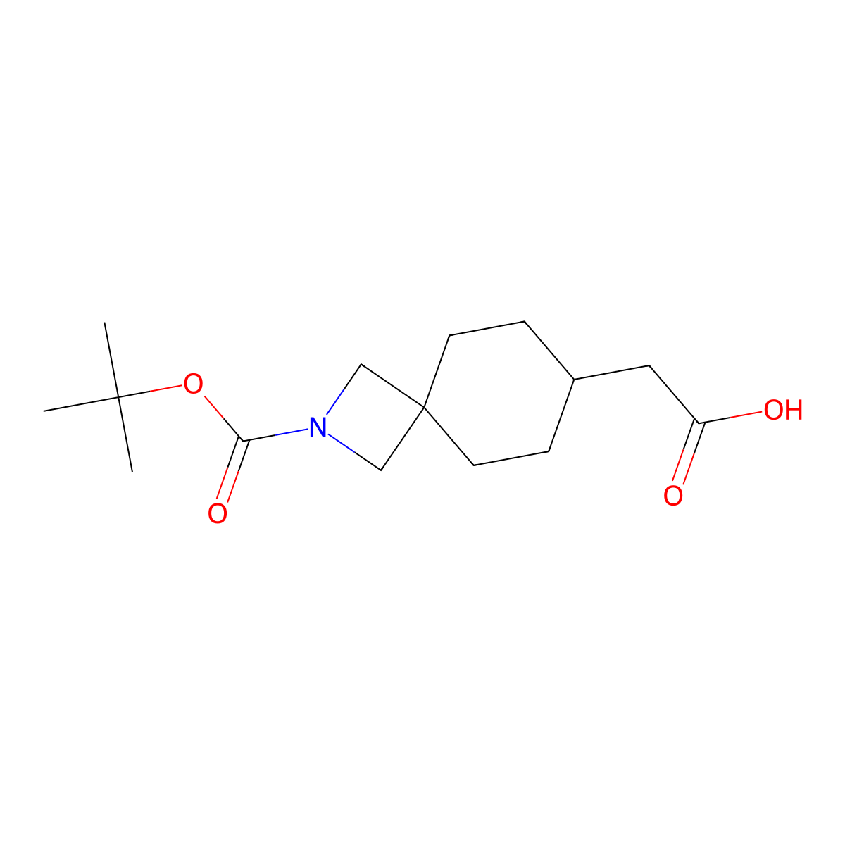 2-(2-Tert-butoxycarbonyl-2-azaspiro[3.5]nonan-7-yl)acetic acid molecular structure, CAS 2306261-01-6