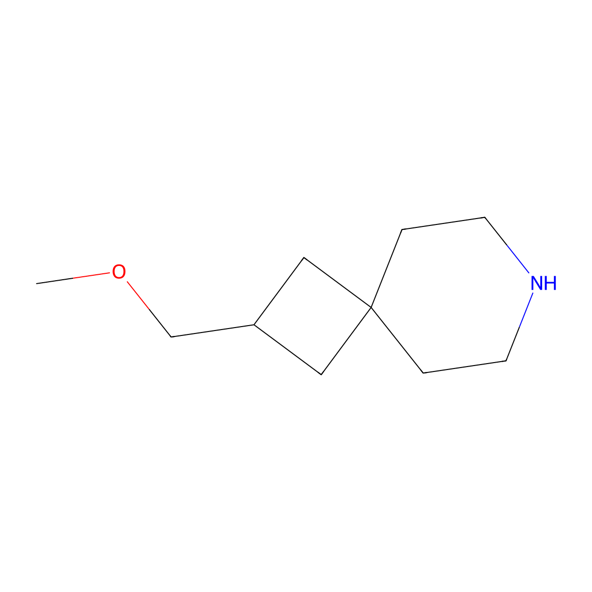 2-(Methoxymethyl)-7-azaspiro[3.5]nonane molecular structure, CAS 2306261-08-3