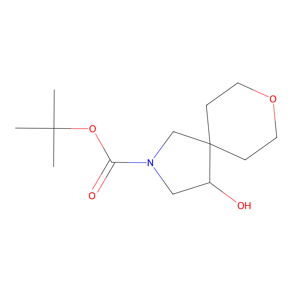 tert-Butyl 4-hydroxy-8-oxa-2-azaspiro[4.5]decane-2-carboxylate molecular structure, CAS 2306261-40-3