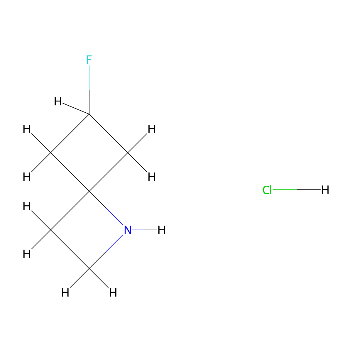 6-Fluoro-1-azaspiro(3.3)heptane hydrochloride molecular structure, CAS 2306261-82-3