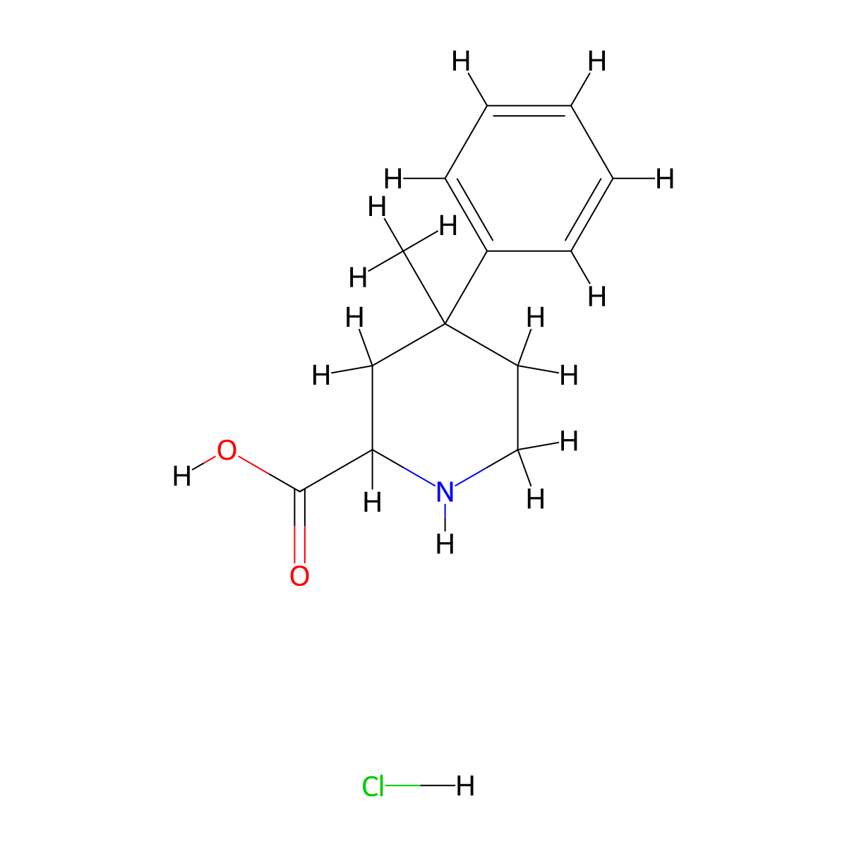 4-Methyl-4-phenylpiperidine-2-carboxylic acid hydrochloride molecular structure, CAS 2306261-93-6