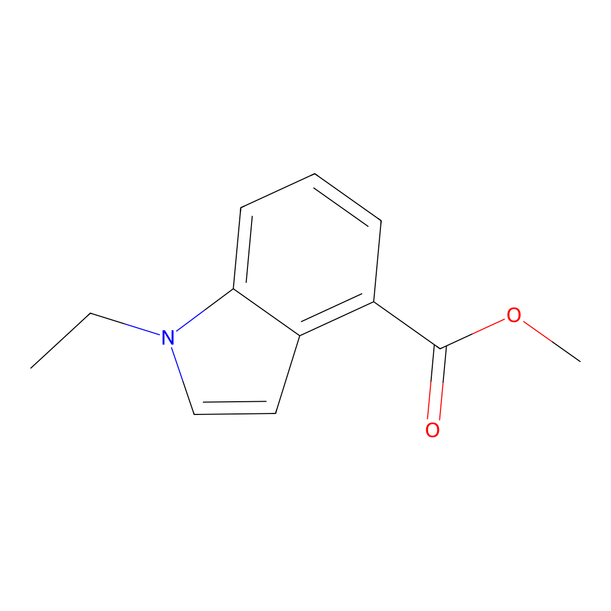 Methyl 1-ethylindole-4-carboxylate molecular structure, CAS 2306262-09-7