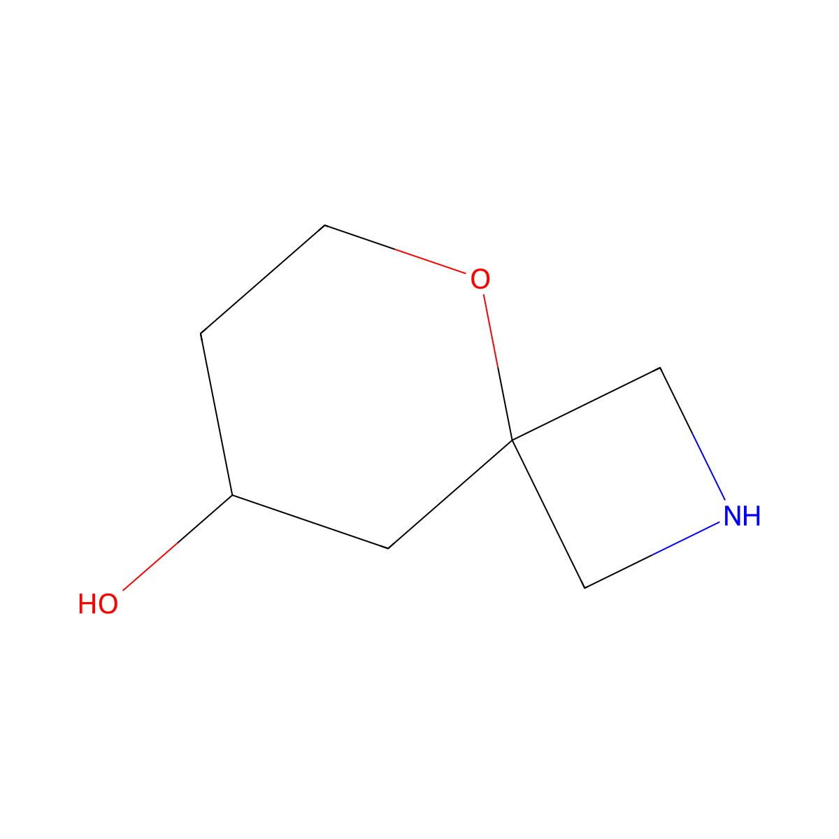 5-Oxa-2-azaspiro[3.5]nonan-8-ol molecular structure, CAS 2306262-15-5
