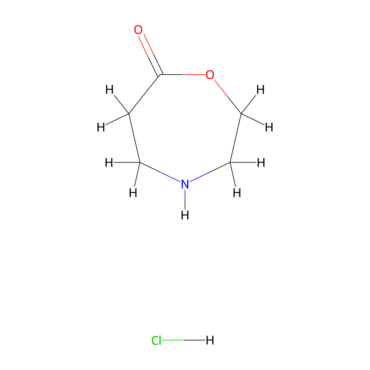 1,4-Oxazepan-7-one hydrochloride molecular structure, CAS 2306262-18-8