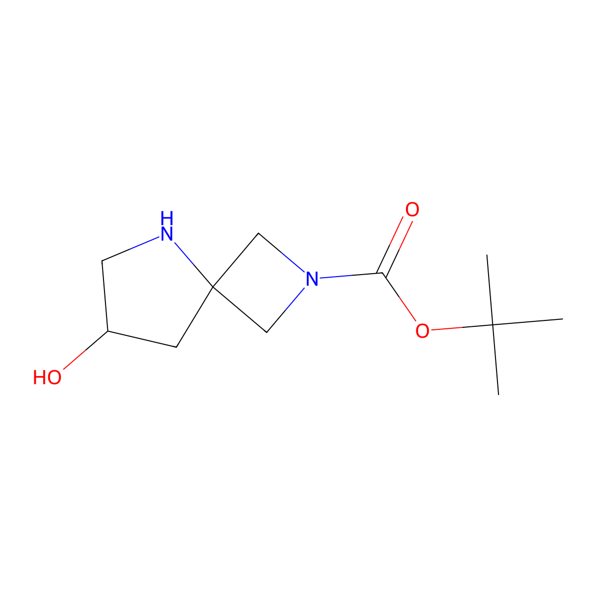 Tert-butyl 7-hydroxy-2,5-diazaspiro[3.4]octane-2-carboxylate molecular structure, CAS 2306262-34-8