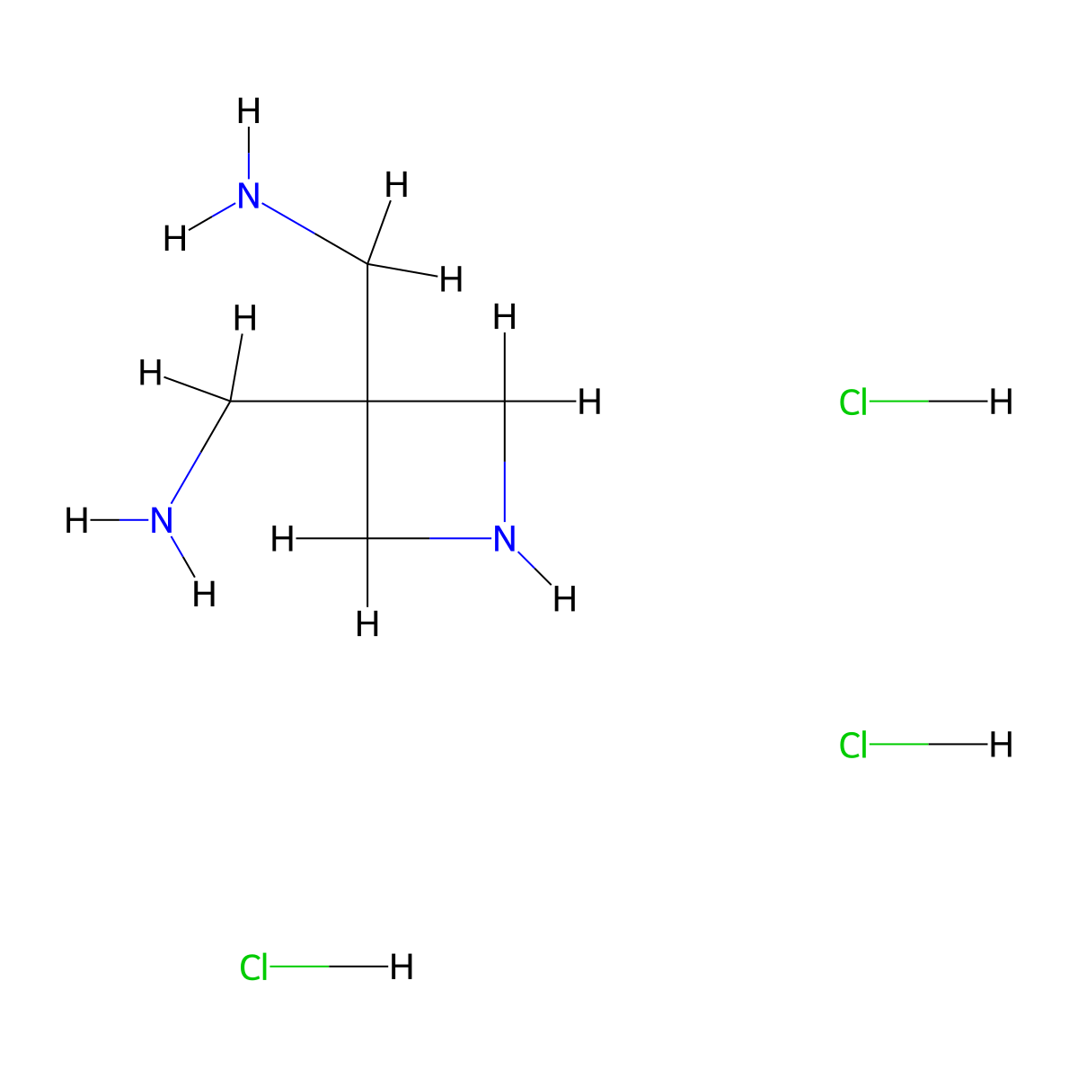 1-(3-(Aminomethyl)azetidin-3-yl)methanamine trihydrochloride molecular structure, CAS 2306262-39-3