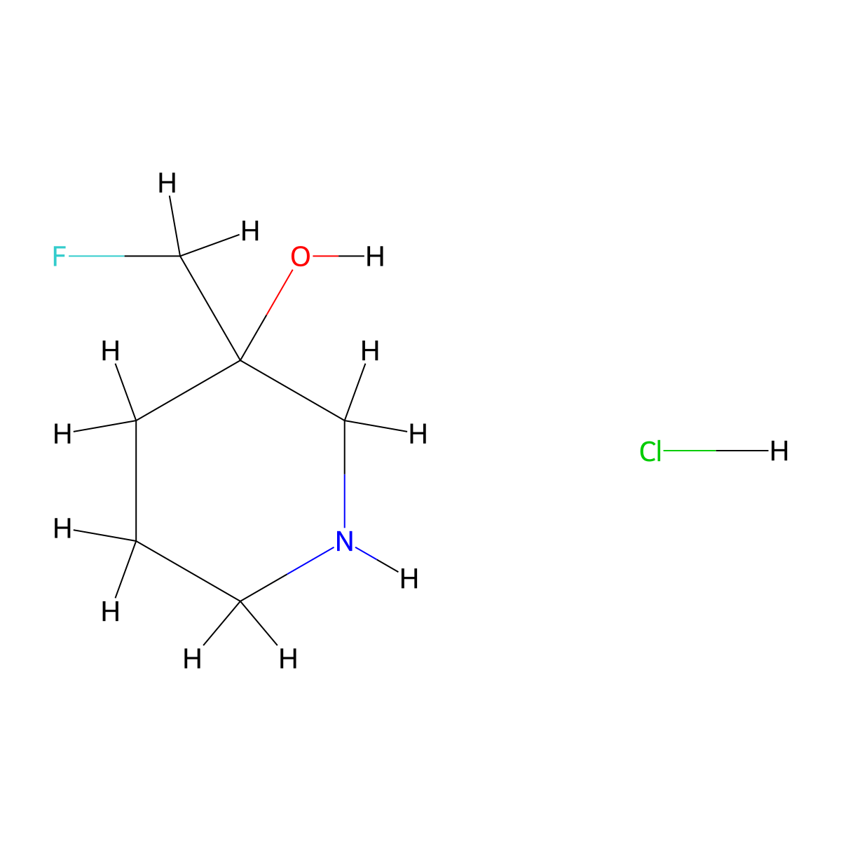 3-(Fluoromethyl)piperidin-3-ol hydrochloride molecular structure, CAS 2306262-40-6