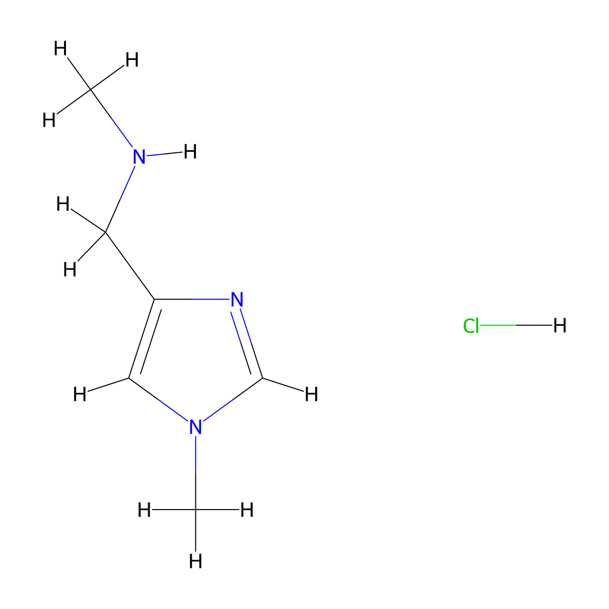 N-methyl-1-(1-methylimidazol-4-yl)methanamine;hydrochloride molecular structure, CAS 2306262-42-8