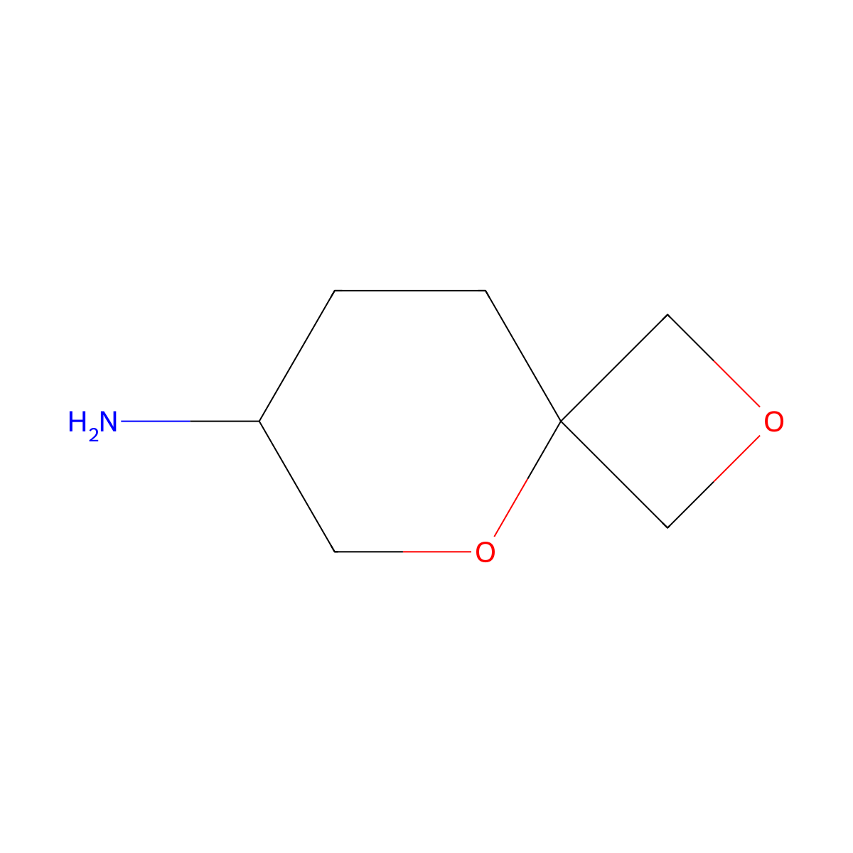 2,5-Dioxaspiro(3.5)nonan-7-amine molecular structure, CAS 2306262-50-8