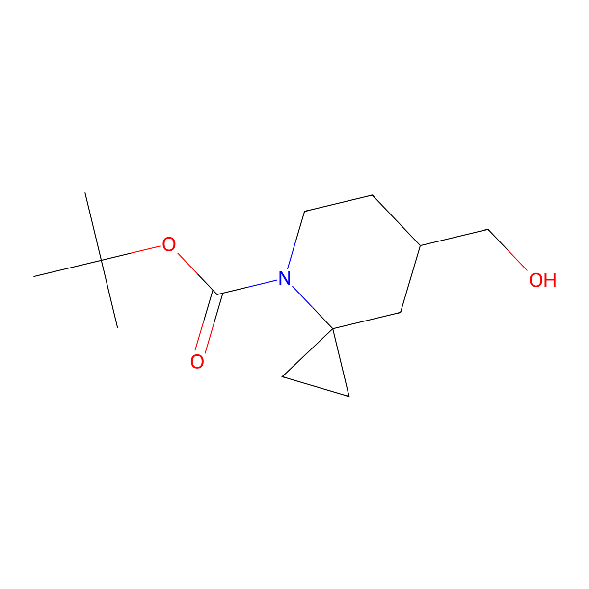 Tert-butyl 7-(hydroxymethyl)-4-azaspiro[2.5]octane-4-carboxylate molecular structure, CAS 2306262-78-0