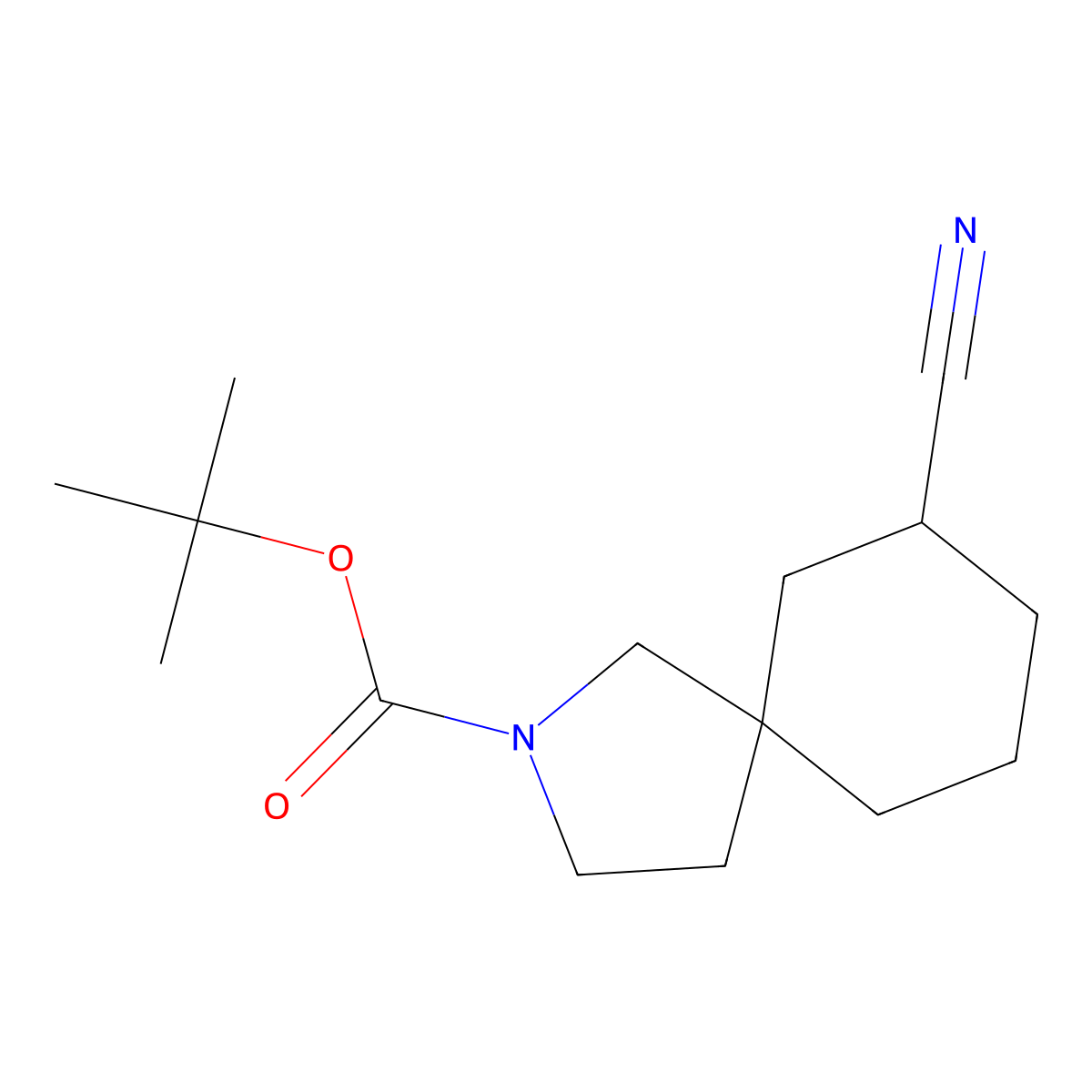 tert-Butyl 7-cyano-2-azaspiro[4.5]decane-2-carboxylate molecular structure, CAS 2306262-83-7