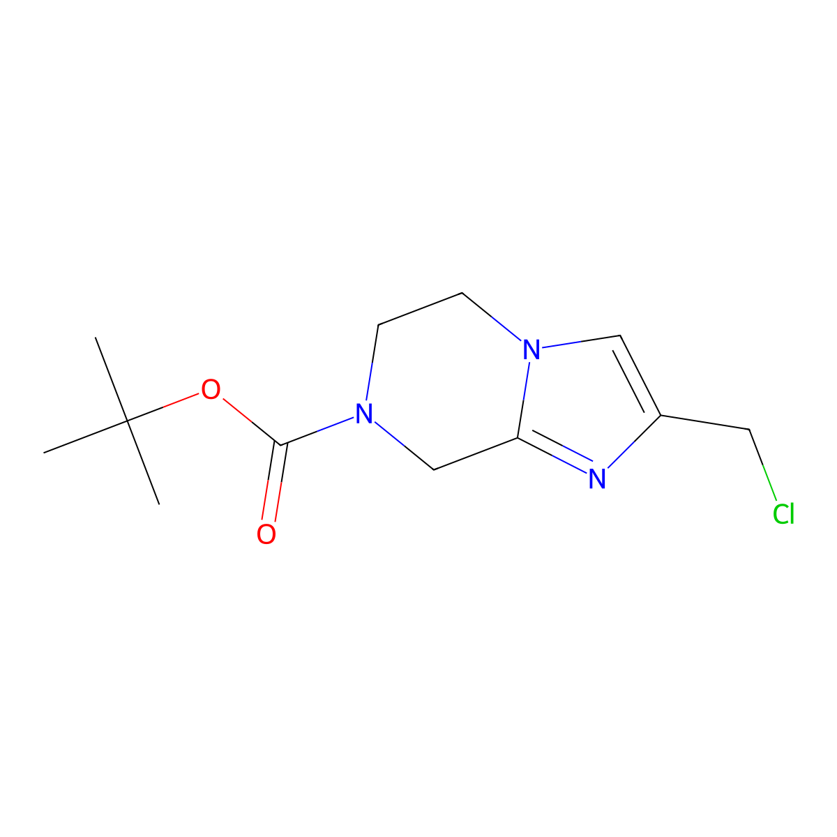 tert-butyl 2-(chloromethyl)-6,8-dihydro-5H-imidazo[1,2-a]pyrazine-7-carboxylate molecular structure, CAS 2306263-07-8
