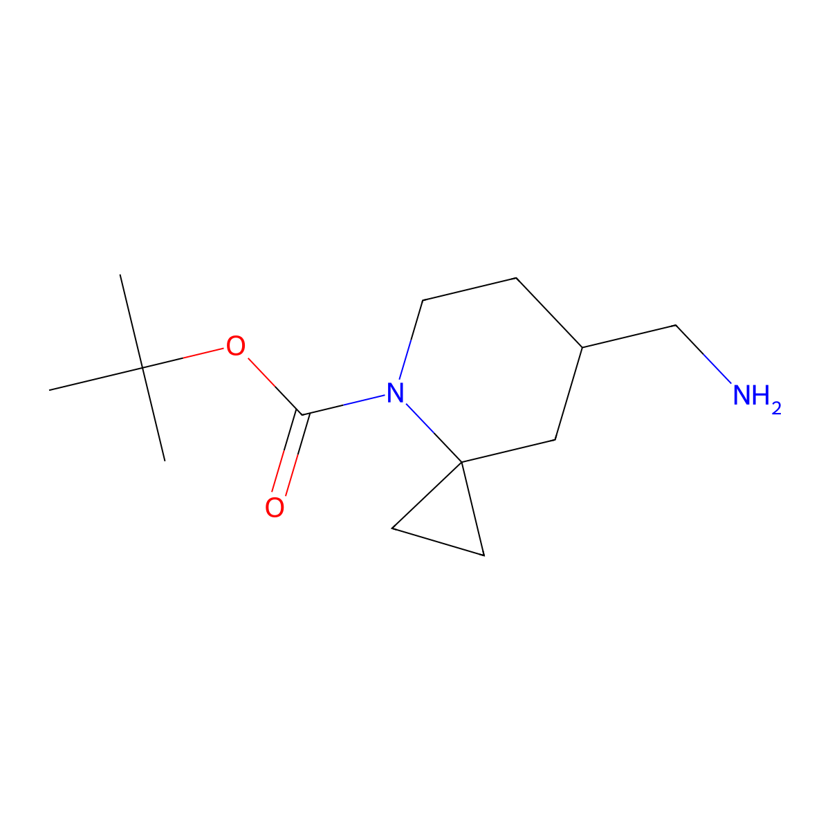tert-Butyl 7-(aminomethyl)-4-azaspiro[2.5]octane-4-carboxylate molecular structure, CAS 2306263-24-9