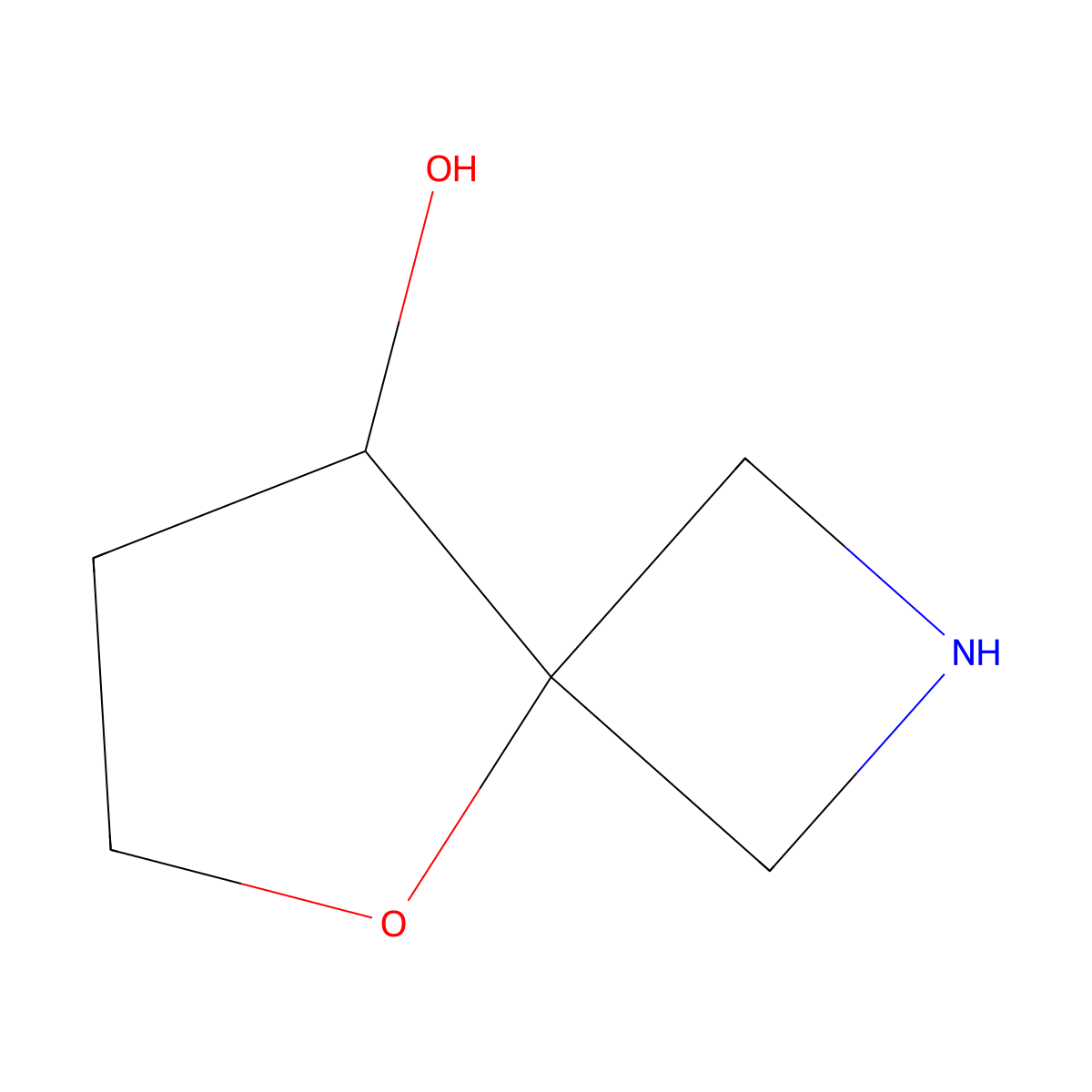 5-Oxa-2-azaspiro[3.4]octan-8-ol molecular structure, CAS 2306263-52-3