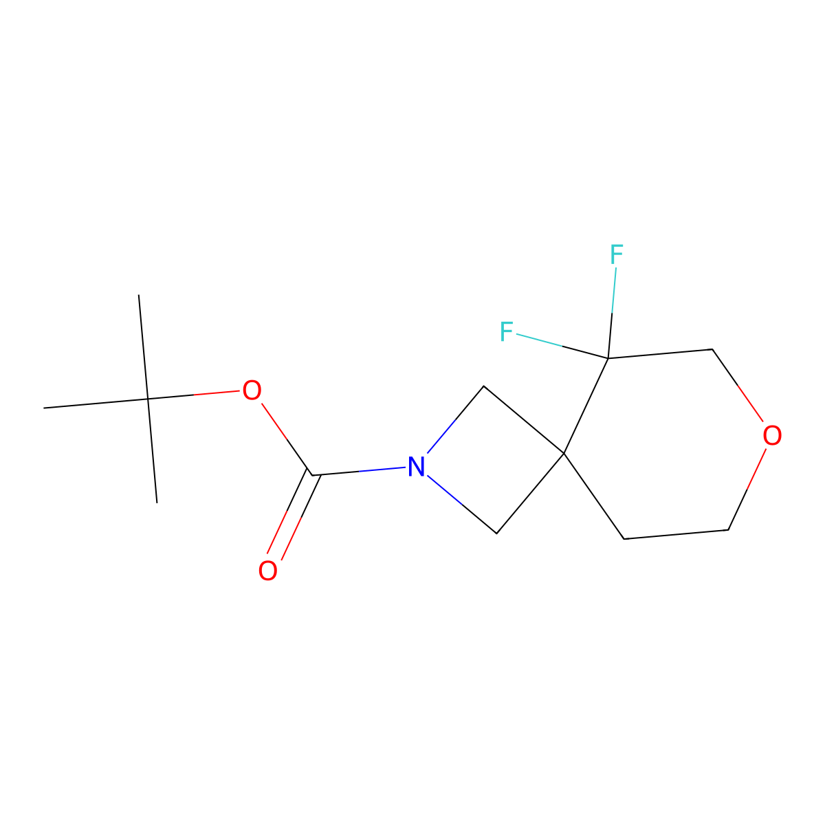 tert-Butyl 5,5-difluoro-7-oxa-2-azaspiro[3.5]nonane-2-carboxylate molecular structure, CAS 2306263-90-9