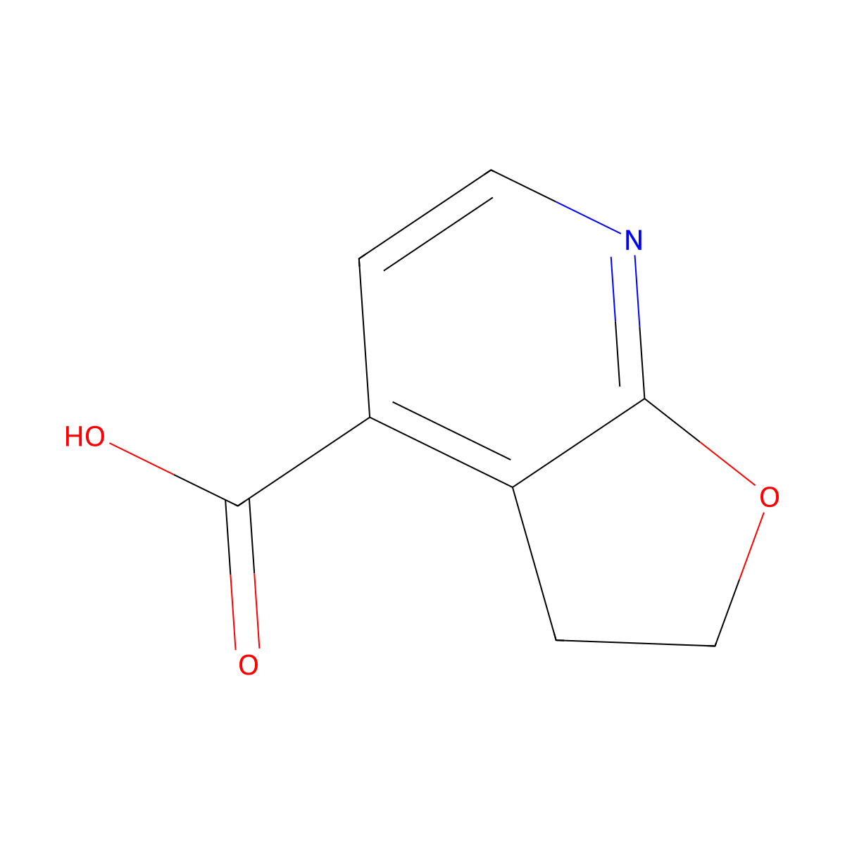 2,3-Dihydrofuro[2,3-b]pyridine-4-carboxylic acid molecular structure, CAS 2306263-98-7
