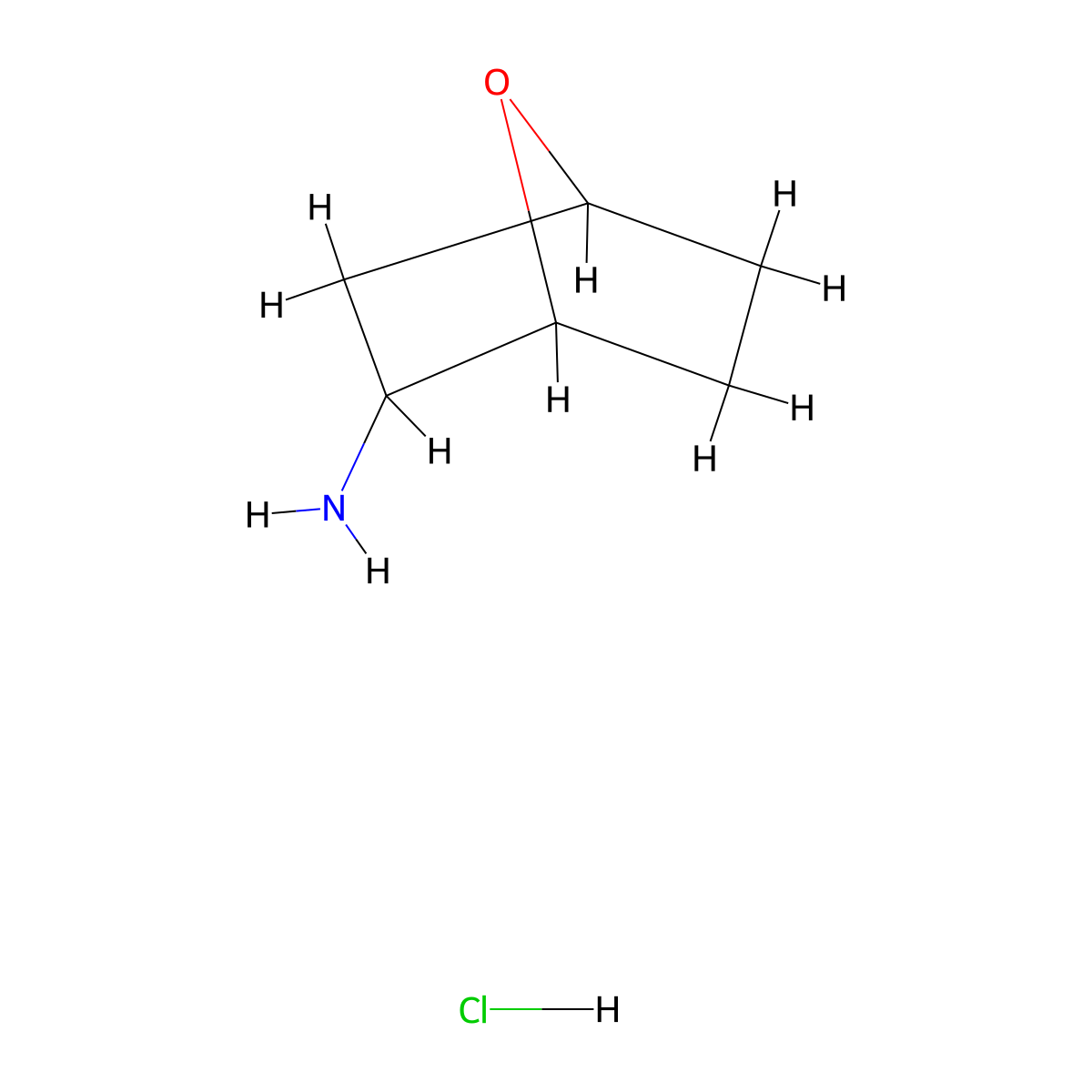 7-Oxabicyclo(2.2.1)heptan-2-amine hydrochloride molecular structure, CAS 2306264-01-5